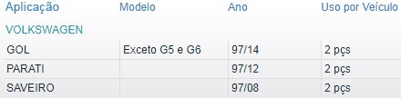 0111125 GOL PARATI SAVEIRO